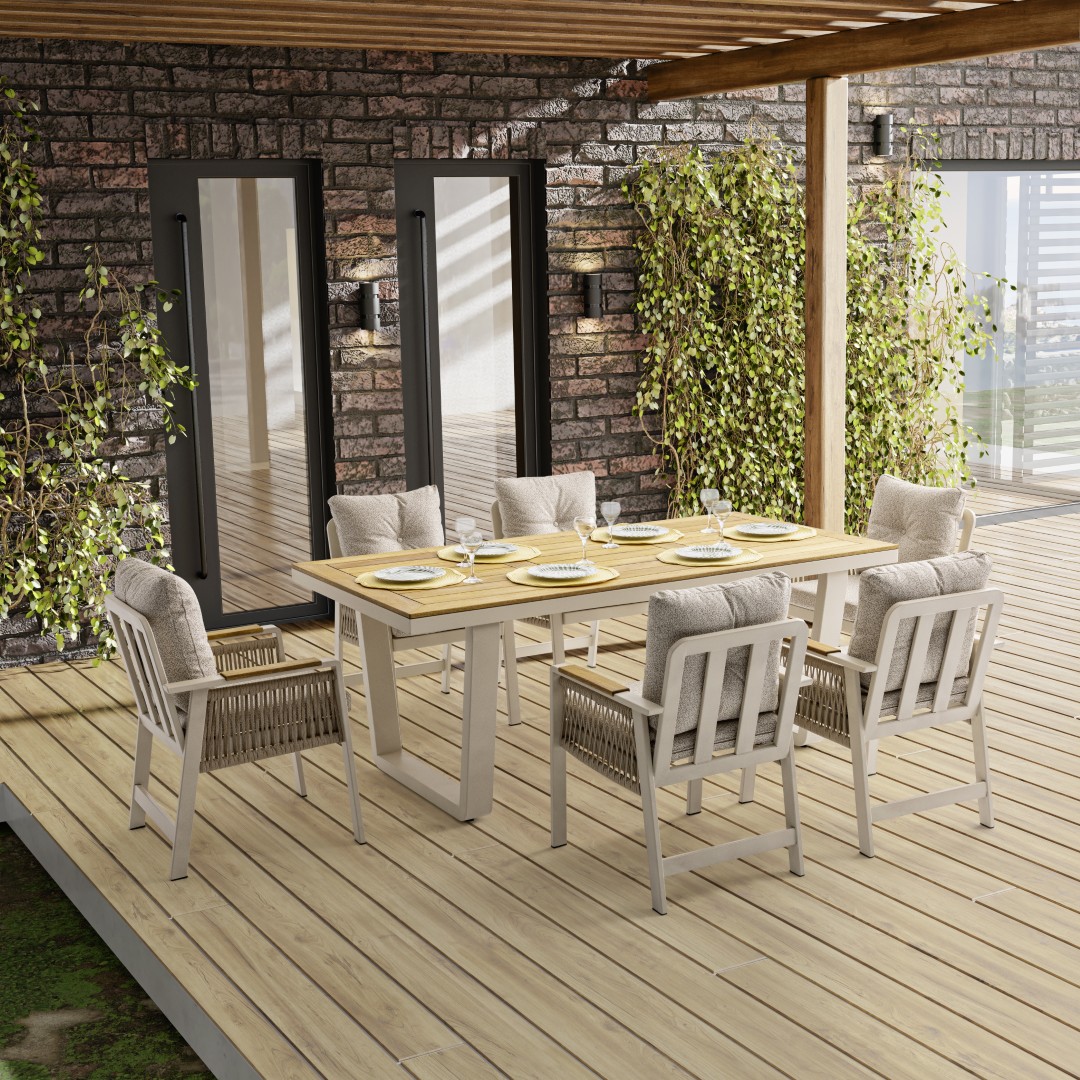 ARTEMIS Outdoor Dining Set – 6 Chairs - Image 4