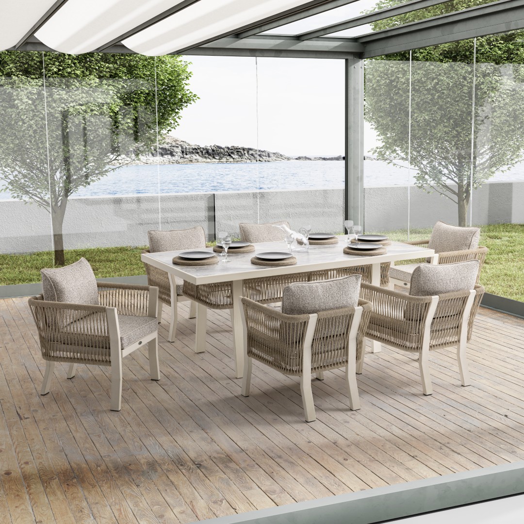 FLORENCE Outdoor Dining Set – 6 Chairs - Image 7