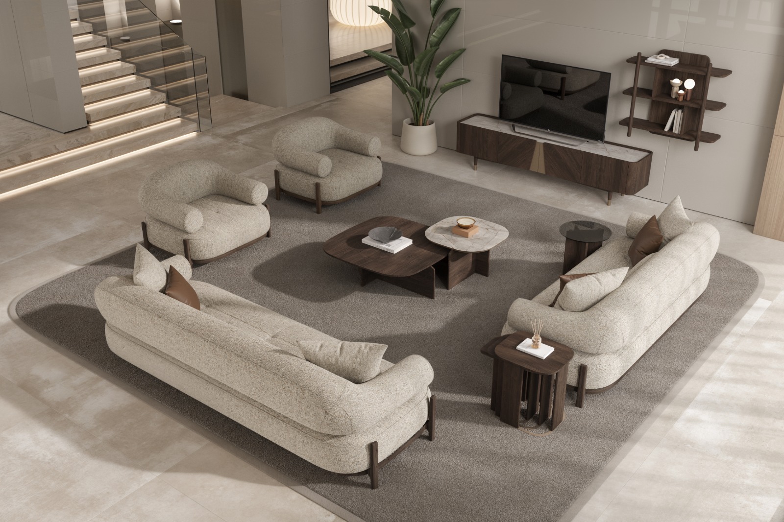 NOVA Modern Sofa Set with Center Table - Image 4