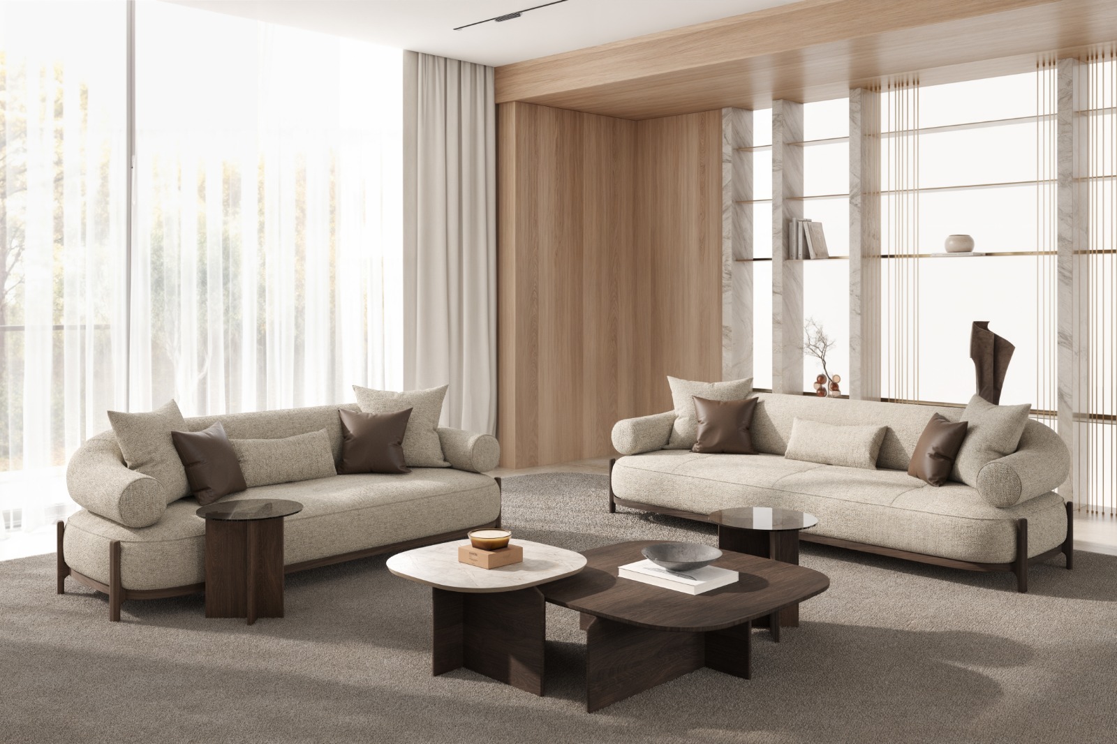 NOVA Modern Sofa Set with Center Table - Image 3
