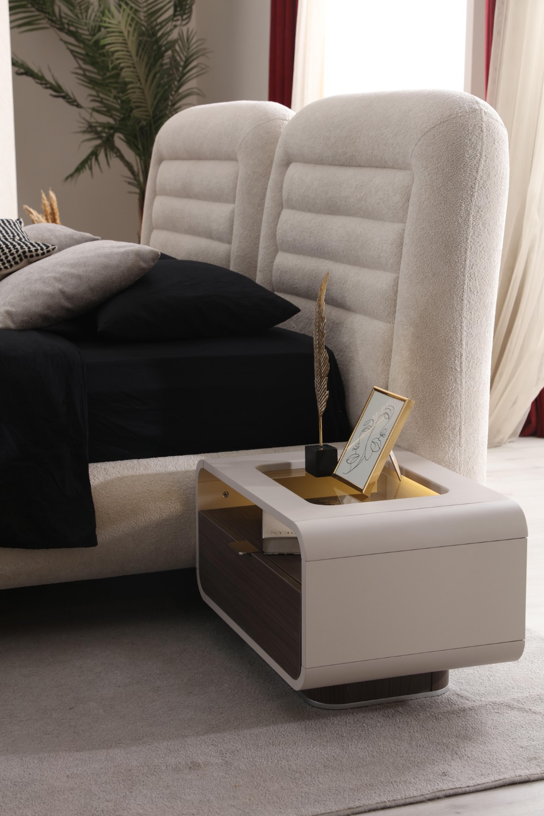 ARMONI Bed Set with Dresser & Wardrobe – Modern Elegant Bedroom Design - Image 10