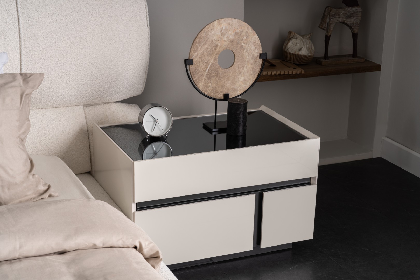 PABLO Bed Set with Dresser – Modern Upholstered Bedroom Design - Image 5