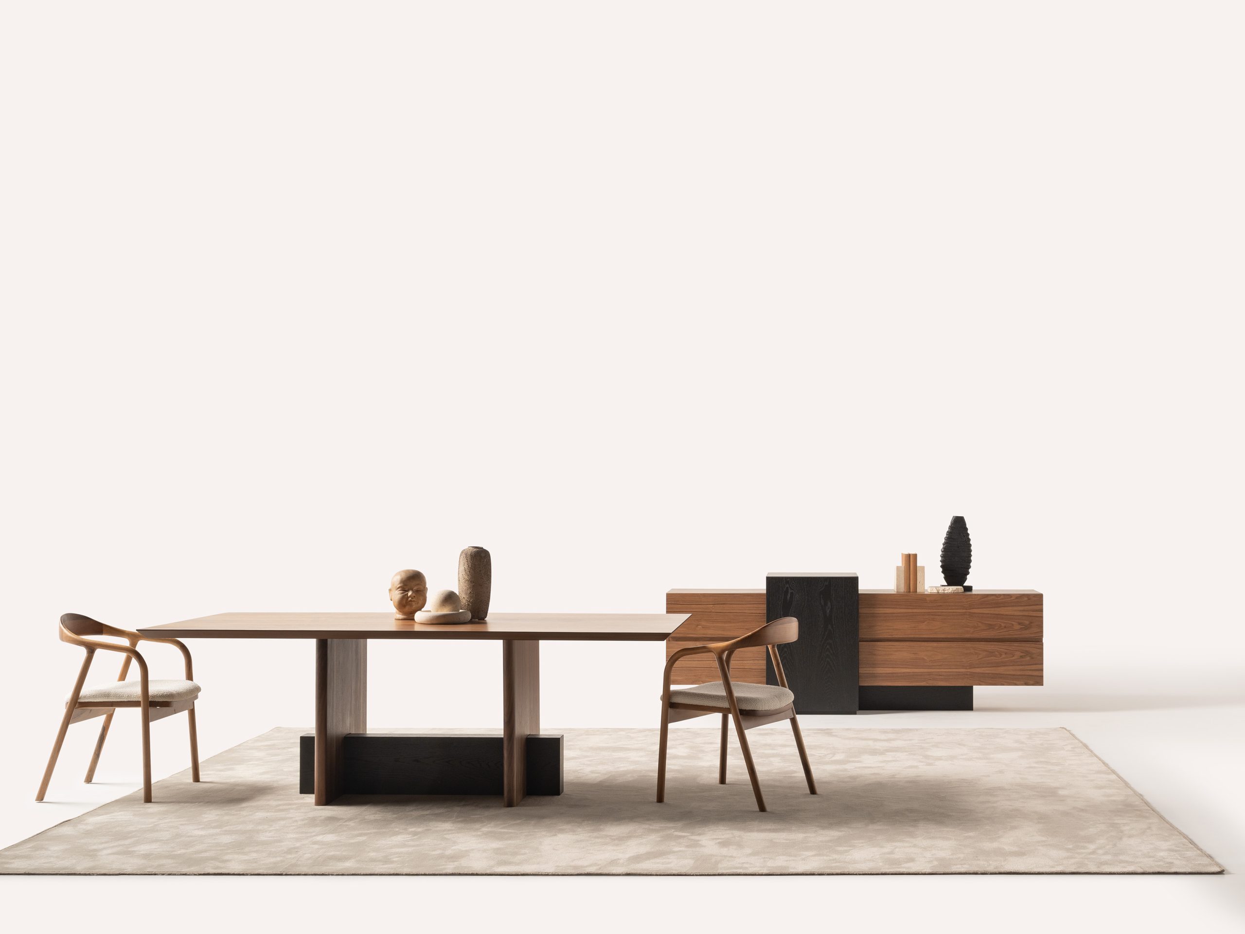 MARTIAL Dining Set with 8 Chairs, Console & Mirror - Image 8